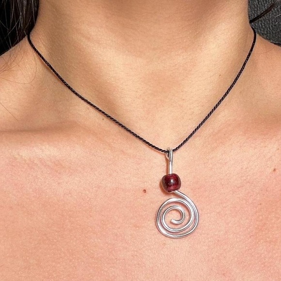 Jewelry - Handmade Boho Spiral pendant necklace